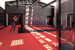 Entwurf von Pia Humme - The Cage – Umnutzung einer Lagerhalle in ein Kampfsportstudio - Perspektive