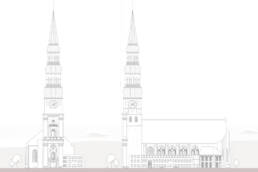 Entwurf von Jule Schoten - Stadthafen – Ein Dialog der Zeiten Der Umbau des Südanbaus der Hauptkirche St. Katharinen in Hamburg - Ansichten