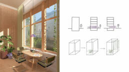 Entwurf von Celine Meyer und Nele Osterbrink - SHAREPOINT - „Wir sind da“ - architektonische Idee