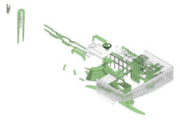 Entwurf von Chris Robin Hainke - 3D-Druck in der Innenarchitektur – Additive Fertigung beim Bauen im Bestand - Isometrie grüne Planebene